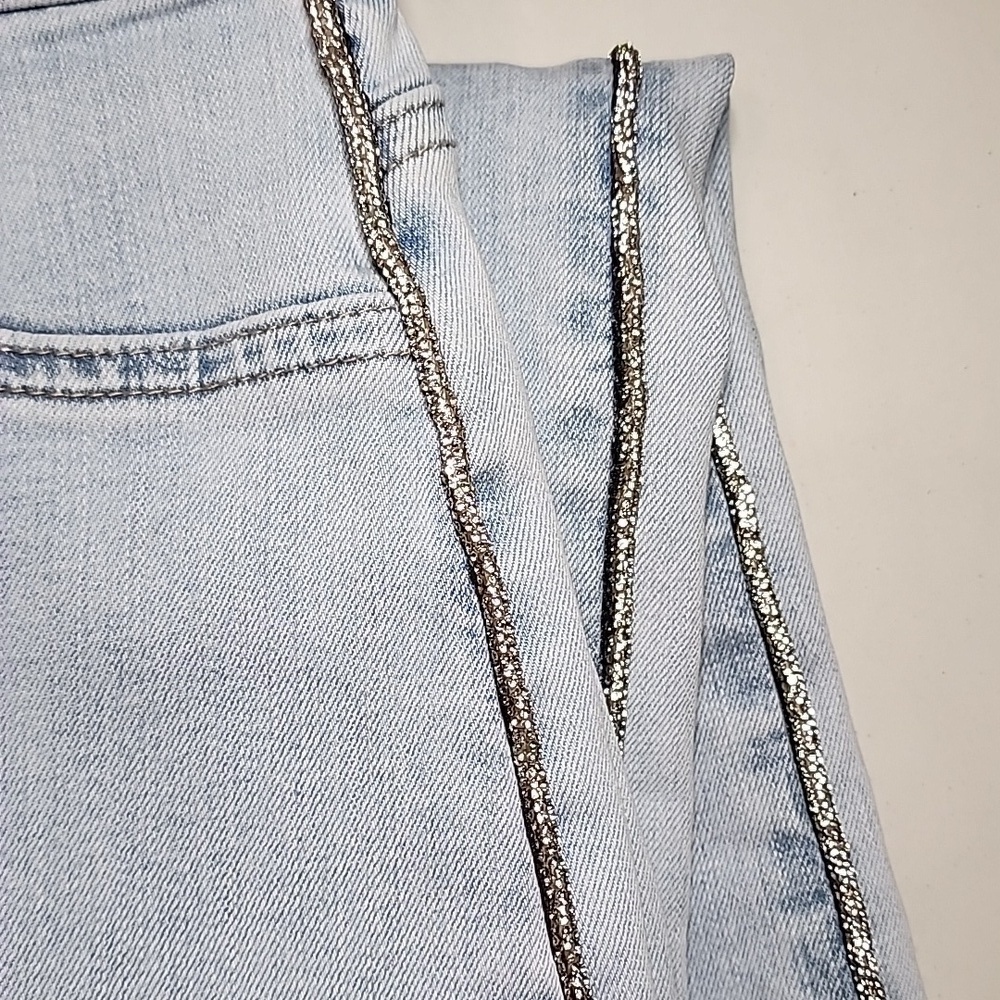 Anna & Ava NWT Light Blue WIDE Leg Jeans with Sparkle Detail - Picture 9 of 9